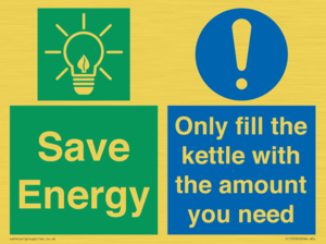 Save Energy - Only fill the kettle with the amount you need